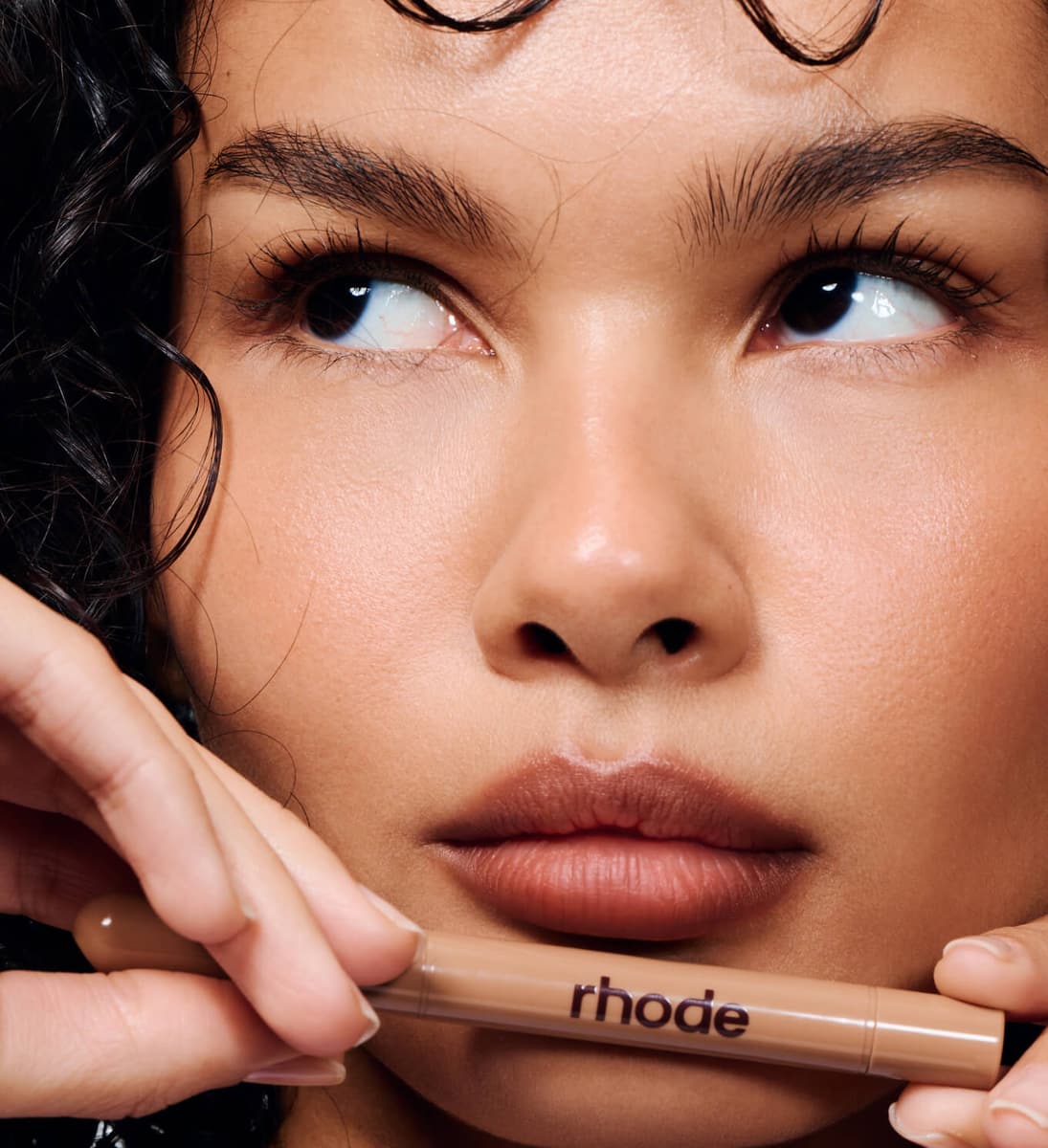 model wears peptide lip shape